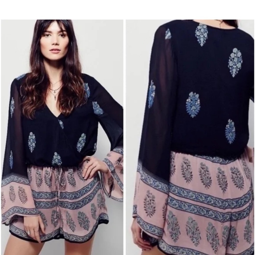 Free People Janpath Romper Bohemian Medium